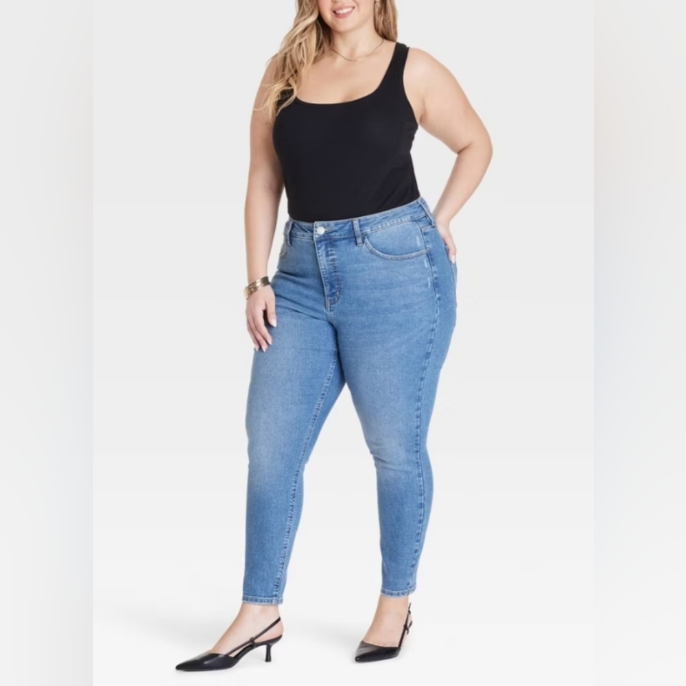 Women’s High-Rise Skinny Jeans – Ava & Viv – Size 16W